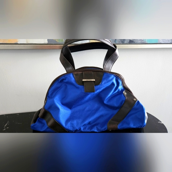 🔥SALE- Matt & Nat Cobalt Blue and Brown Utility Bag - Picture 2 of 16
